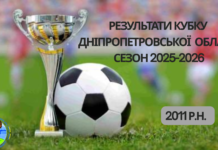 Результати Кубку Дніпропетровської області серед юнаків 2011 р.н.